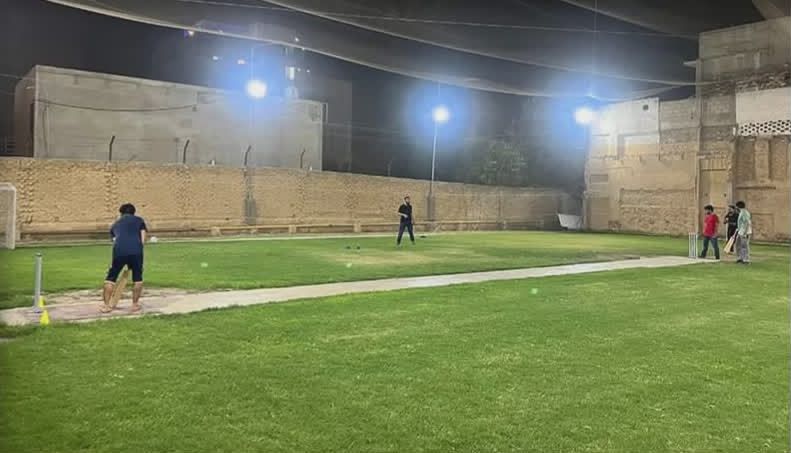 N1 — Ground floor natural grass cricket pitch